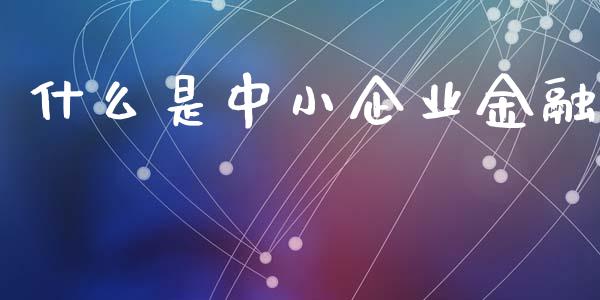 什么是中小企业金融_https://wap.yjjixie.cn_证券市场_第1张