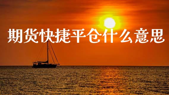 期货快捷平仓什么意思_https://wap.yjjixie.cn_保险理财_第1张