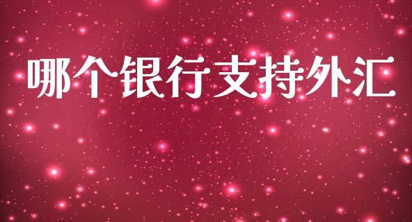 哪个银行支持外汇_https://wap.yjjixie.cn_港股行情_第1张