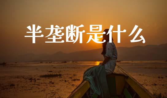 半垄断是什么_https://wap.yjjixie.cn_证券市场_第1张