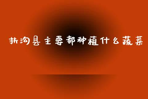扶沟县主要都种植什么蔬菜_https://wap.yjjixie.cn_保险理财_第1张