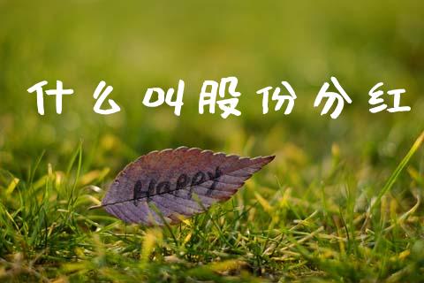 什么叫股份分红_https://wap.yjjixie.cn_港股行情_第1张
