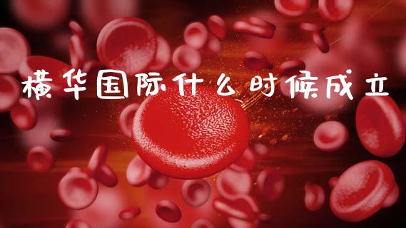 横华国际什么时候成立_https://wap.yjjixie.cn_保险理财_第1张