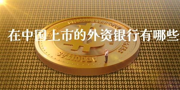 在中国上市的外资银行有哪些_https://wap.yjjixie.cn_保险理财_第1张