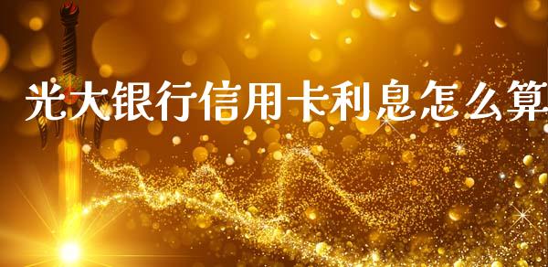 光大银行信用卡利息怎么算_https://wap.yjjixie.cn_保险理财_第1张