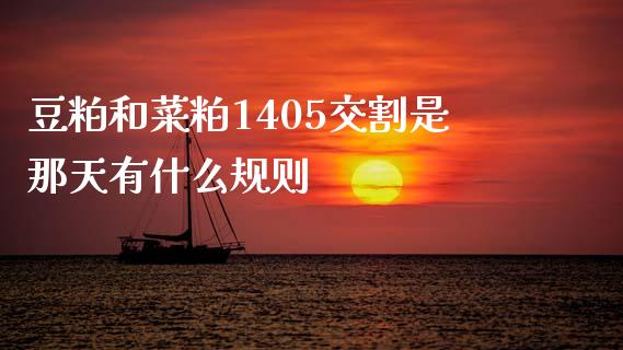 豆粕和菜粕1405交割是那天有什么规则_https://wap.yjjixie.cn_保险理财_第1张