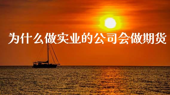 为什么做实业的公司会做期货_https://wap.yjjixie.cn_港股行情_第1张