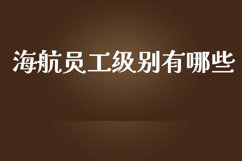 海航员工级别有哪些_https://wap.yjjixie.cn_港股行情_第1张