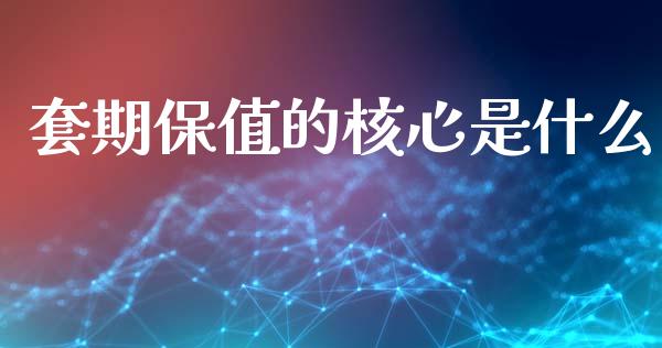 套期保值的核心是什么_https://wap.yjjixie.cn_证券市场_第1张