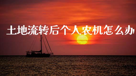 土地流转后个人农机怎么办_https://wap.yjjixie.cn_商业资讯_第1张