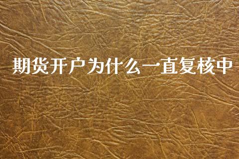 期货开户为什么一直复核中_https://wap.yjjixie.cn_证券市场_第1张