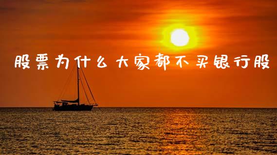 股票为什么大家都不买银行股_https://wap.yjjixie.cn_港股行情_第1张