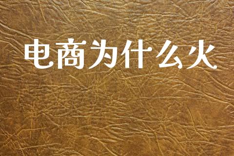 电商为什么火_https://wap.yjjixie.cn_保险理财_第1张