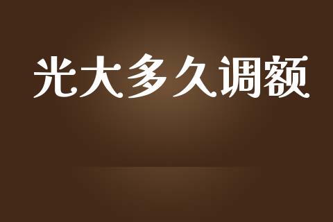 光大多久调额_https://wap.yjjixie.cn_商业资讯_第1张