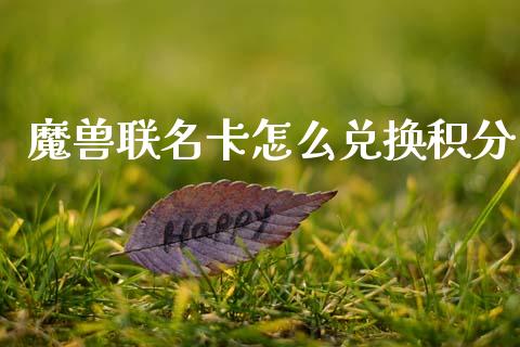 魔兽联名卡怎么兑换积分_https://wap.yjjixie.cn_证券市场_第1张