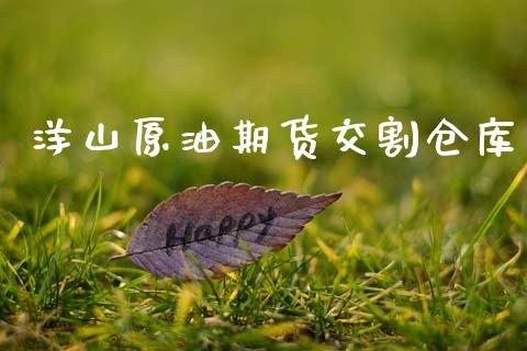 洋山原油期货交割仓库_https://wap.yjjixie.cn_商业资讯_第1张