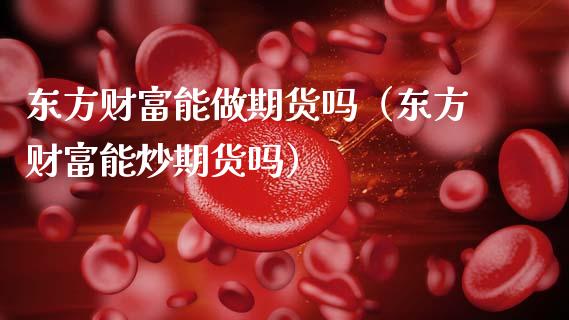 东方财富能做期货吗（东方财富能炒期货吗）_https://wap.yjjixie.cn_港股行情_第1张