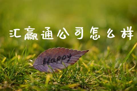 汇赢通公司怎么样_https://wap.yjjixie.cn_证券市场_第1张