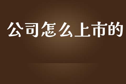 公司怎么上市的_https://wap.yjjixie.cn_证券市场_第1张