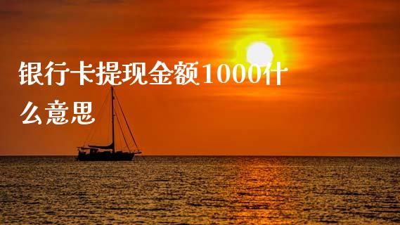 银行卡提现金额1000什么意思_https://wap.yjjixie.cn_保险理财_第1张