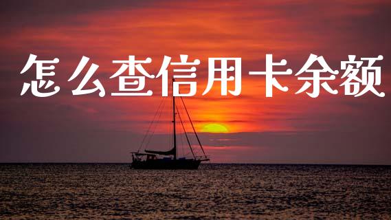 怎么查信用卡余额_https://wap.yjjixie.cn_保险理财_第1张