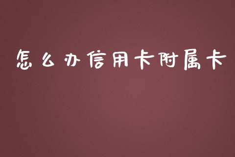 怎么办信用卡附属卡_https://wap.yjjixie.cn_保险理财_第1张