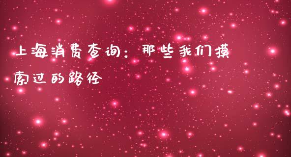 上海消费查询：那些我们摸索过的路径_https://wap.yjjixie.cn_保险理财_第1张