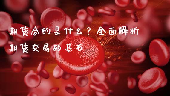 期货合约是什么？全面解析期货交易的基石_https://wap.yjjixie.cn_证券市场_第1张