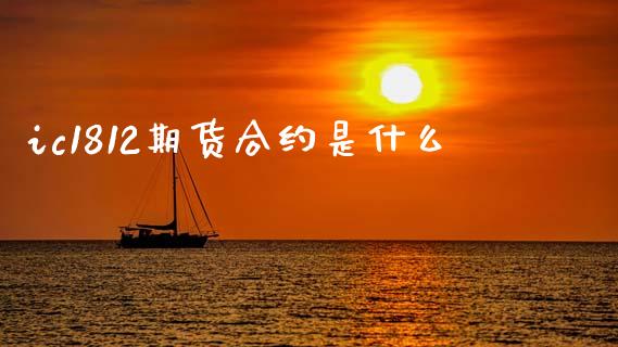 ic1812期货合约是什么_https://wap.yjjixie.cn_证券市场_第1张