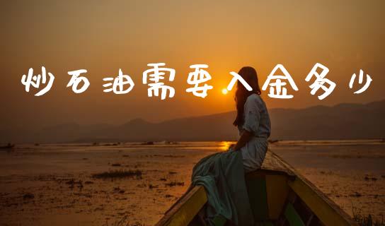 炒石油需要入金多少_https://wap.yjjixie.cn_商业资讯_第1张