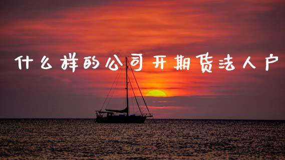 什么样的公司开期货法人户_https://wap.yjjixie.cn_保险理财_第1张