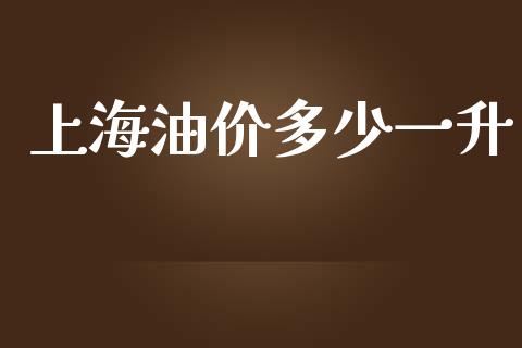 上海油价多少一升_https://wap.yjjixie.cn_保险理财_第1张