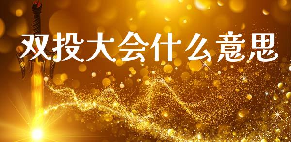 双投大会什么意思_https://wap.yjjixie.cn_港股行情_第1张