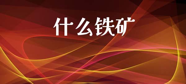 什么铁矿_https://wap.yjjixie.cn_证券市场_第1张