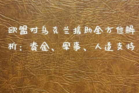 欧盟对乌克兰援助全方位解析：资金、军事、人道支持_https://wap.yjjixie.cn_港股行情_第1张
