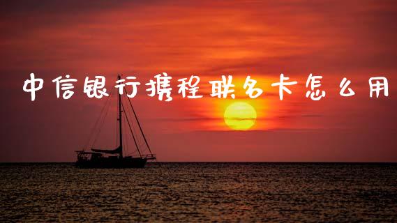 中信银行携程联名卡怎么用_https://wap.yjjixie.cn_证券市场_第1张