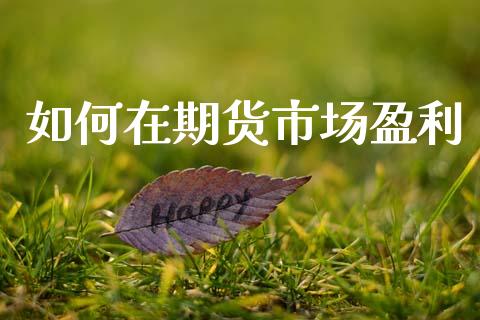 如何在期货市场盈利_https://wap.yjjixie.cn_商业资讯_第1张