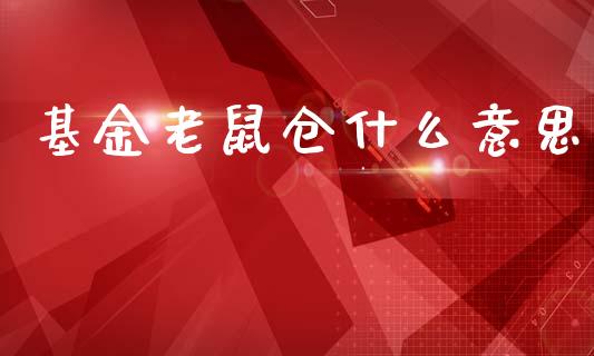基金老鼠仓什么意思_https://wap.yjjixie.cn_保险理财_第1张