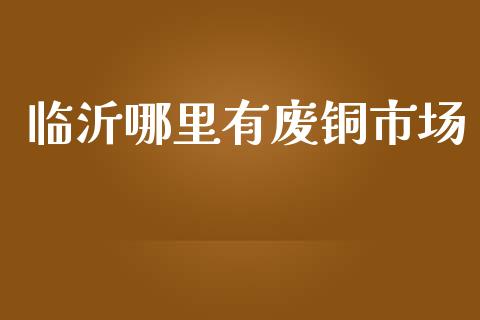 临沂哪里有废铜市场_https://wap.yjjixie.cn_港股行情_第1张