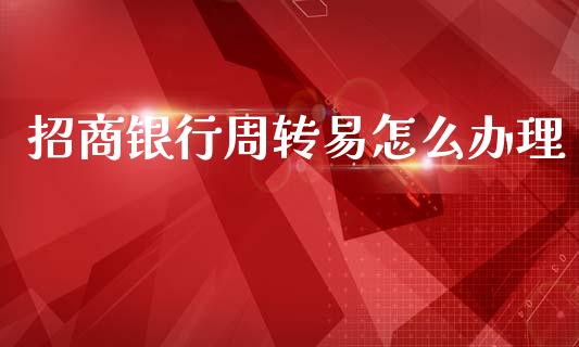 招商银行周转易怎么办理_https://wap.yjjixie.cn_港股行情_第1张