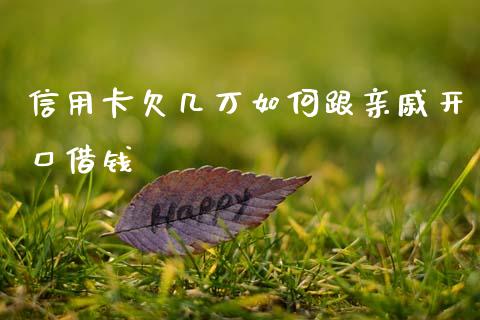 信用卡欠几万如何跟亲戚开口借钱_https://wap.yjjixie.cn_保险理财_第1张