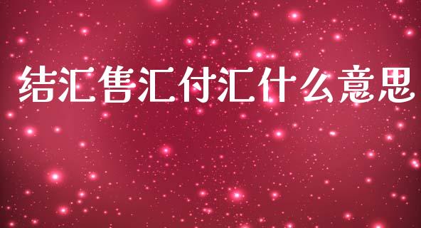 结汇售汇付汇什么意思_https://wap.yjjixie.cn_商业资讯_第1张