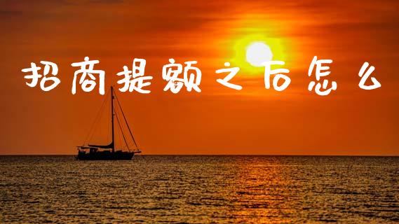 招商提额之后怎么_https://wap.yjjixie.cn_证券市场_第1张