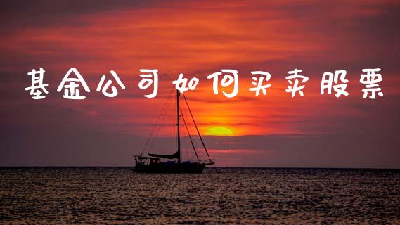 基金公司如何买卖股票_https://wap.yjjixie.cn_港股行情_第1张