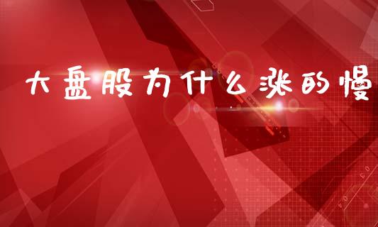 大盘股为什么涨的慢_https://wap.yjjixie.cn_商业资讯_第1张
