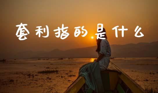 套利指的是什么_https://wap.yjjixie.cn_证券市场_第1张