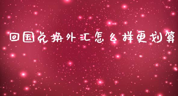 回国兑换外汇怎么样更划算_https://wap.yjjixie.cn_证券市场_第1张
