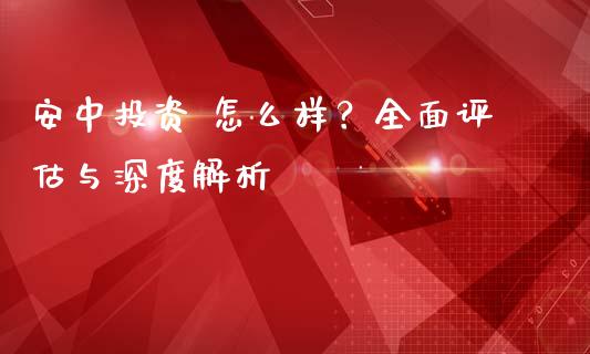 安中投资 怎么样？全面评估与深度解析_https://wap.yjjixie.cn_商业资讯_第1张