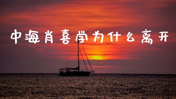 中海肖喜学为什么离开_https://wap.yjjixie.cn_保险理财_第1张