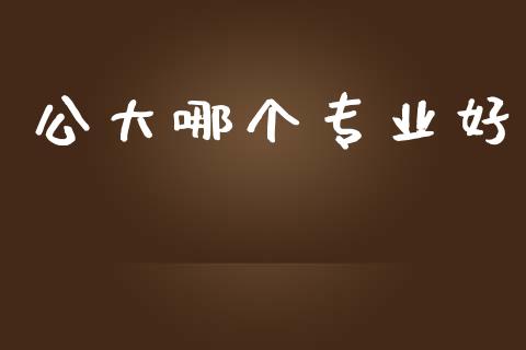公大哪个专业好_https://wap.yjjixie.cn_港股行情_第1张